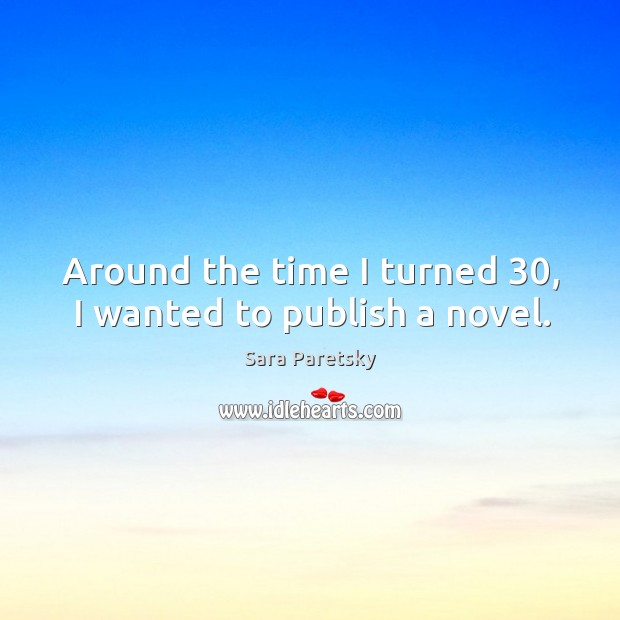 Around the time I turned 30, I wanted to publish a novel. Image