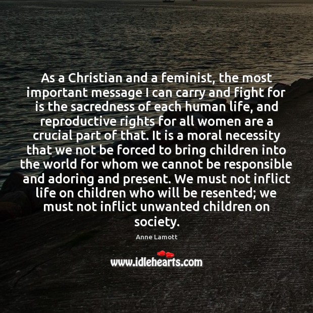 As a Christian and a feminist, the most important message I can Image
