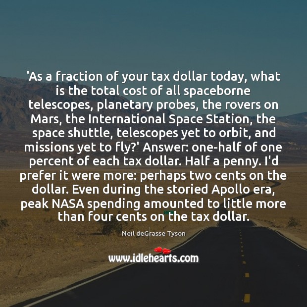 ‘As a fraction of your tax dollar today, what is the total Image