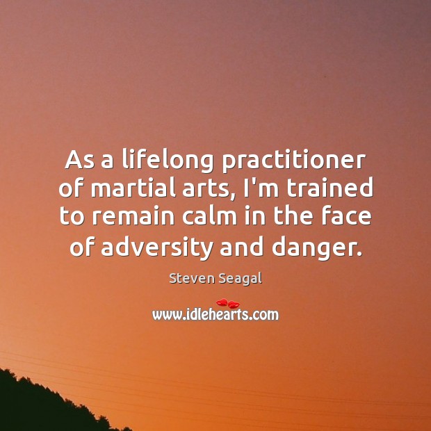 As a lifelong practitioner of martial arts, I’m trained to remain calm Image