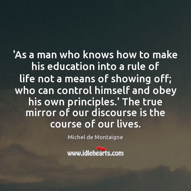 ‘As a man who knows how to make his education into a Image