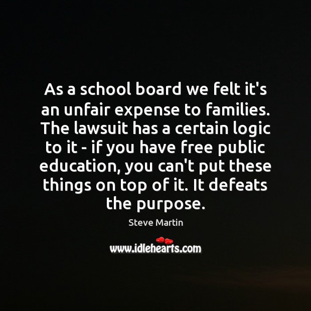 As a school board we felt it’s an unfair expense to families. Image