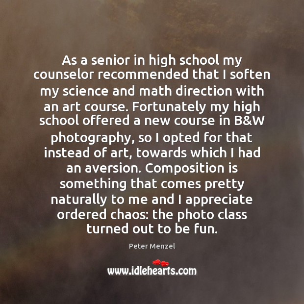 As a senior in high school my counselor recommended that I soften Image