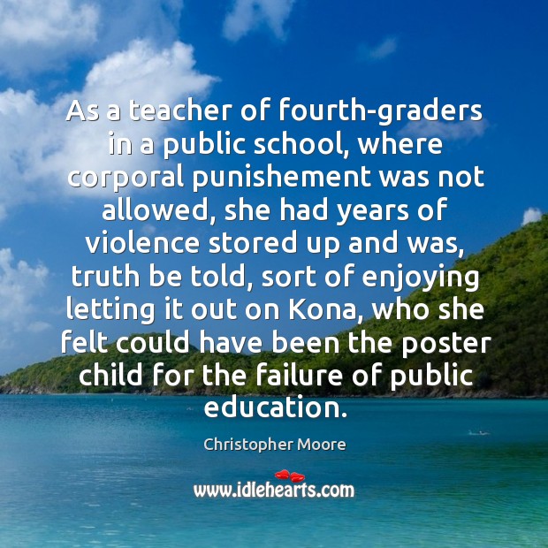 As a teacher of fourth-graders in a public school, where corporal punishement Image