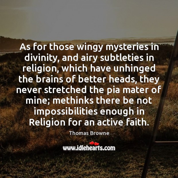 As for those wingy mysteries in divinity, and airy subtleties in religion, Image
