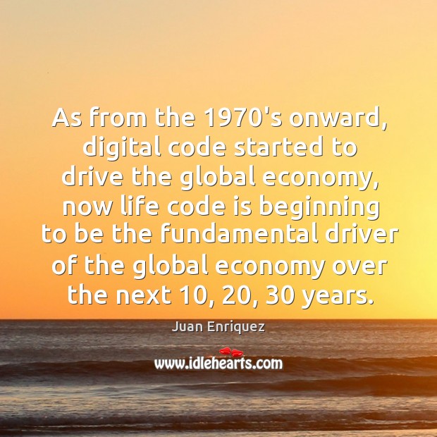 As from the 1970’s onward, digital code started to drive the global Image