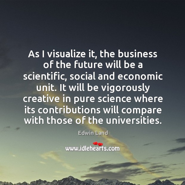 As I visualize it, the business of the future will be a Image