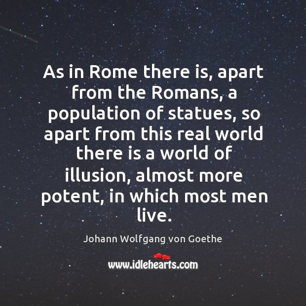 As in Rome there is, apart from the Romans, a population of Image