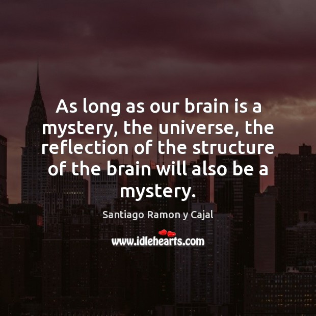 As long as our brain is a mystery, the universe, the reflection Image