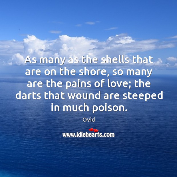 As many as the shells that are on the shore, so many Ovid Picture Quote