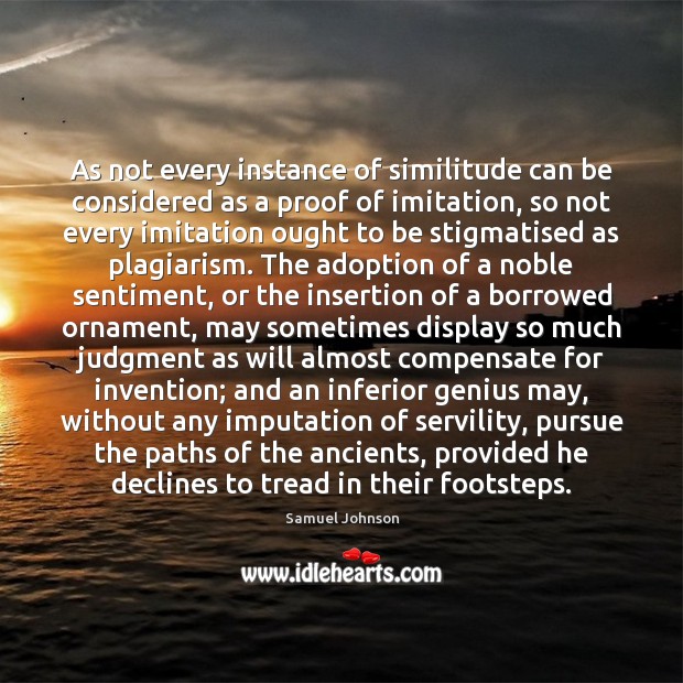 As not every instance of similitude can be considered as a proof Image