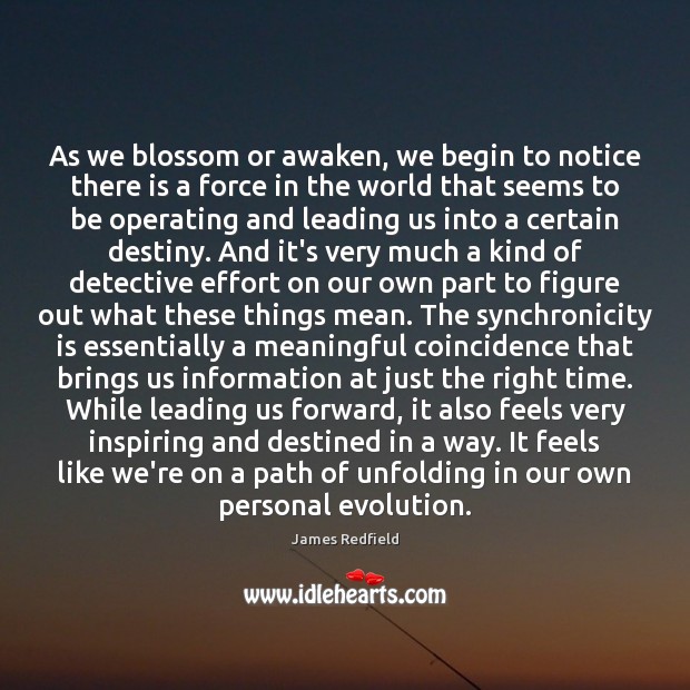 As we blossom or awaken, we begin to notice there is a Image