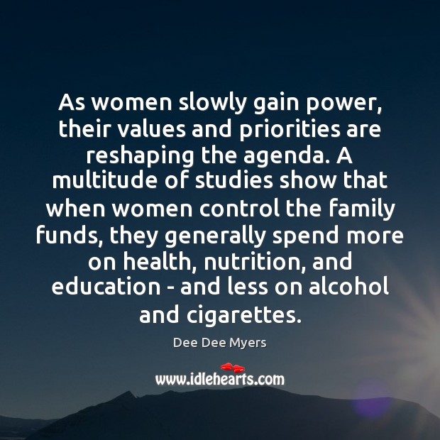 As women slowly gain power, their values and priorities are reshaping the Health Quotes Image