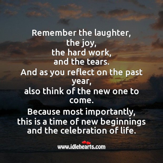 As you reflect on the past year Laughter Quotes Image