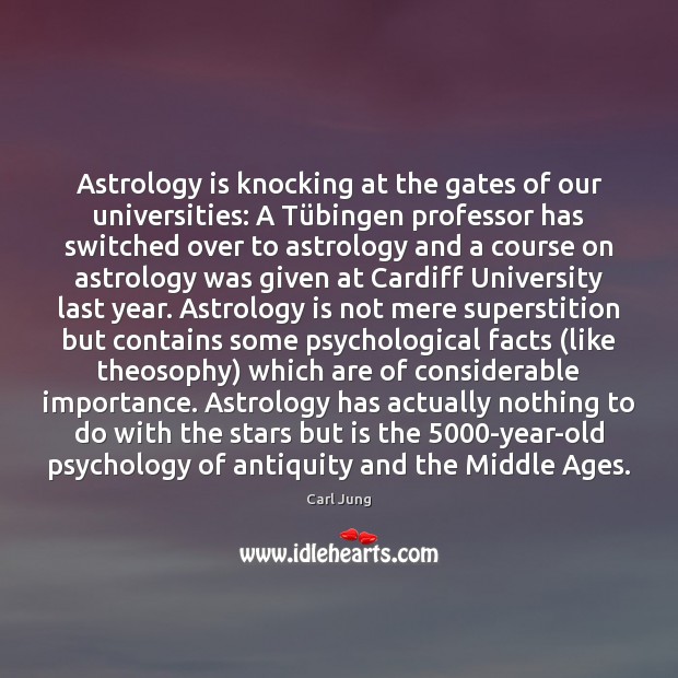 Astrology is knocking at the gates of our universities: A Tübingen Astrology Quotes Image