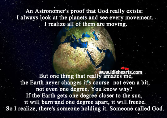 Astronomer’s proof that God really exists. Image