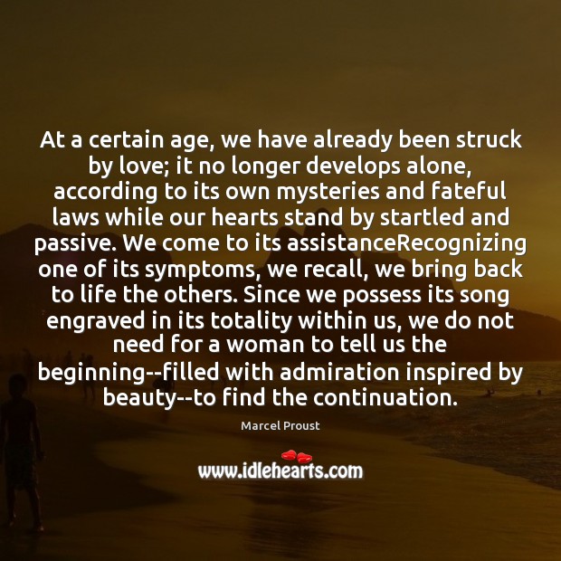 At a certain age, we have already been struck by love; it Image