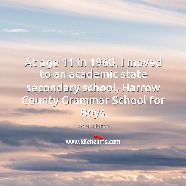 At age 11 in 1960, I moved to an academic state secondary school, harrow county grammar school for boys. Image