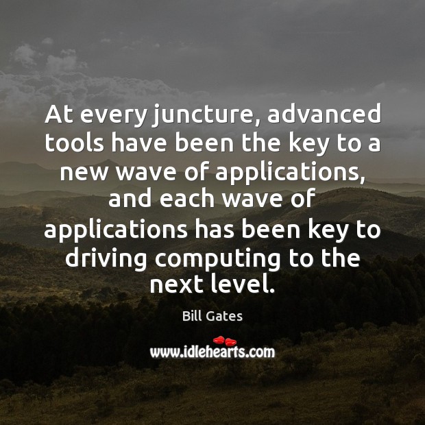 At every juncture, advanced tools have been the key to a new Image