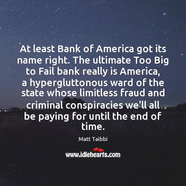At least Bank of America got its name right. The ultimate Too Image
