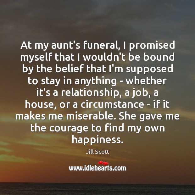 At my aunt’s funeral, I promised myself that I wouldn’t be bound Image
