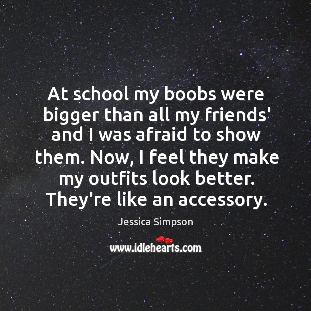 At school my boobs were bigger than all my friends’ and I Image