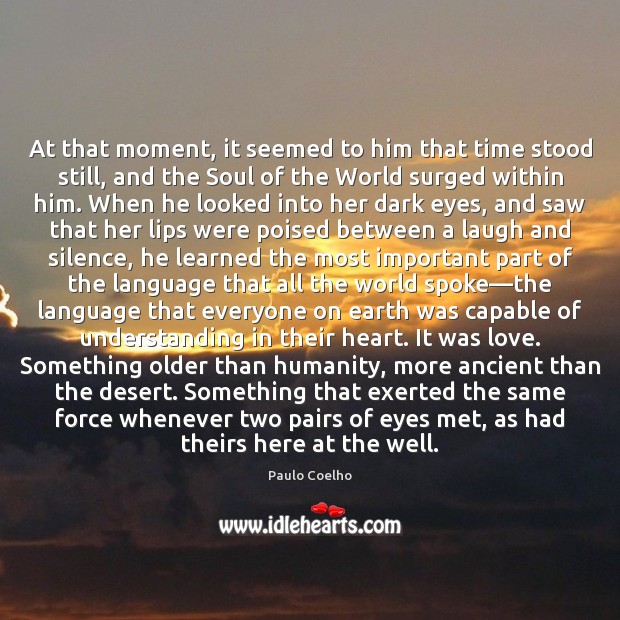 At that moment, it seemed to him that time stood still, and Image