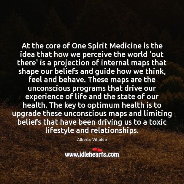 At the core of One Spirit Medicine is the idea that how Alberto Villoldo Picture Quote