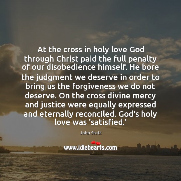 At the cross in holy love God through Christ paid the full Image