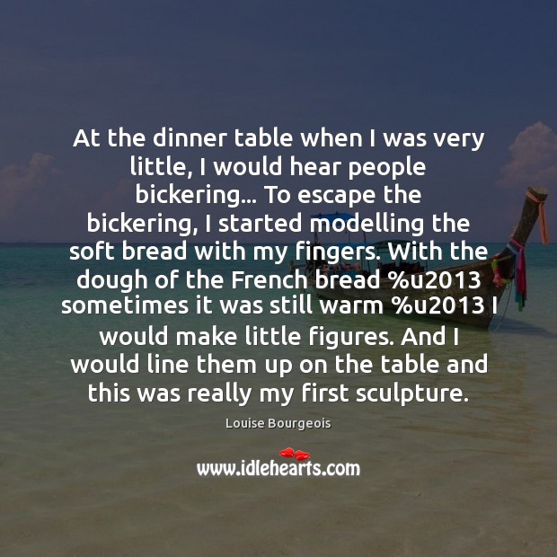At the dinner table when I was very little, I would hear Image