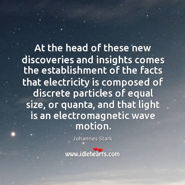 At the head of these new discoveries and insights comes the establishment of the facts that Image