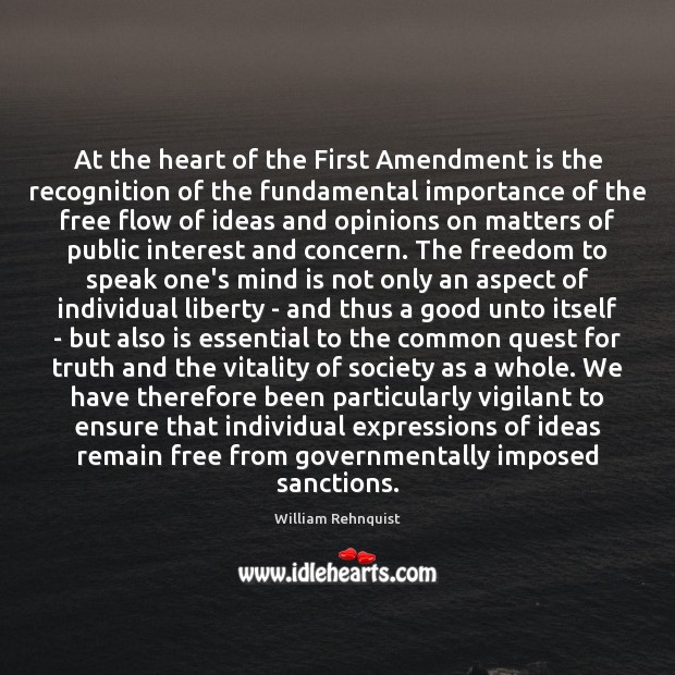 At the heart of the First Amendment is the recognition of the Image