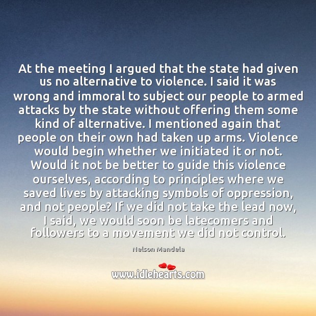 At the meeting I argued that the state had given us no Image