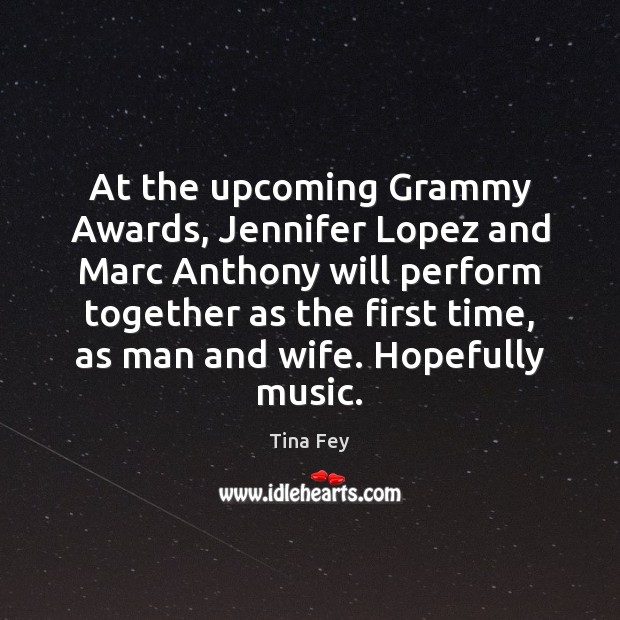 At the upcoming Grammy Awards, Jennifer Lopez and Marc Anthony will perform Image