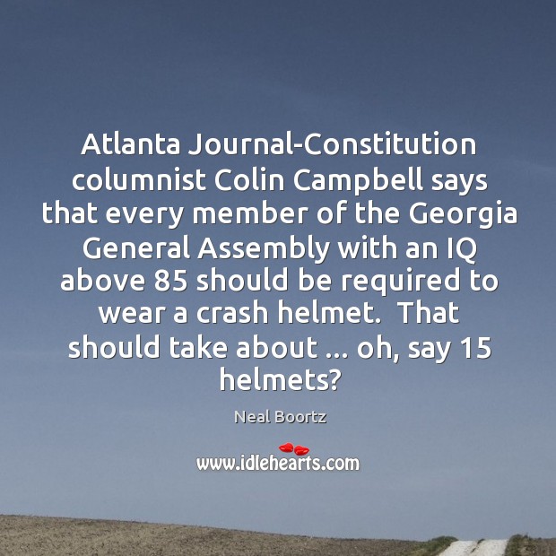 Atlanta Journal-Constitution columnist Colin Campbell says that every member of the Georgia 