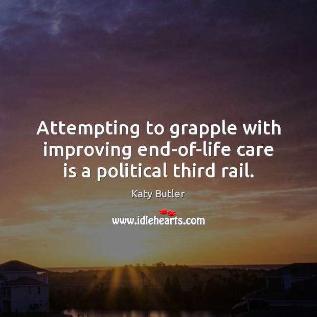 Attempting to grapple with improving end-of-life care is a political third rail. Katy Butler Picture Quote