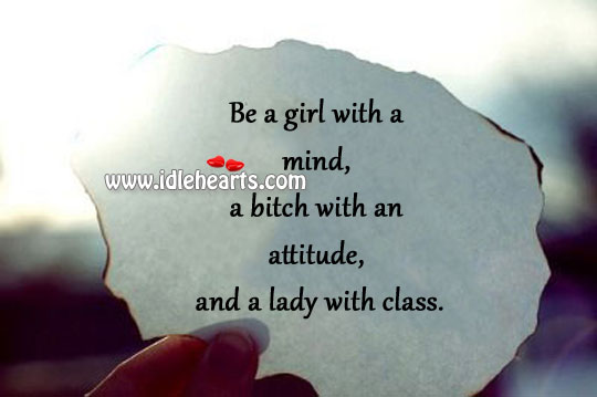 Be a girl with a mind Image