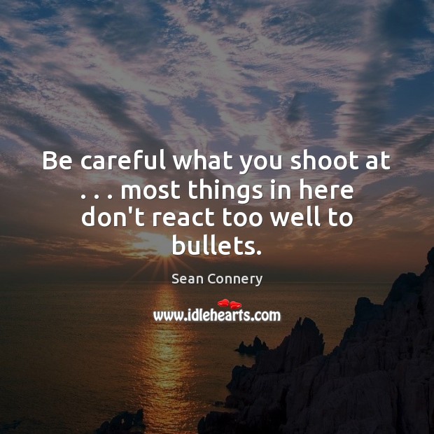 Be careful what you shoot at . . . most things in here don’t react too well to bullets. Image