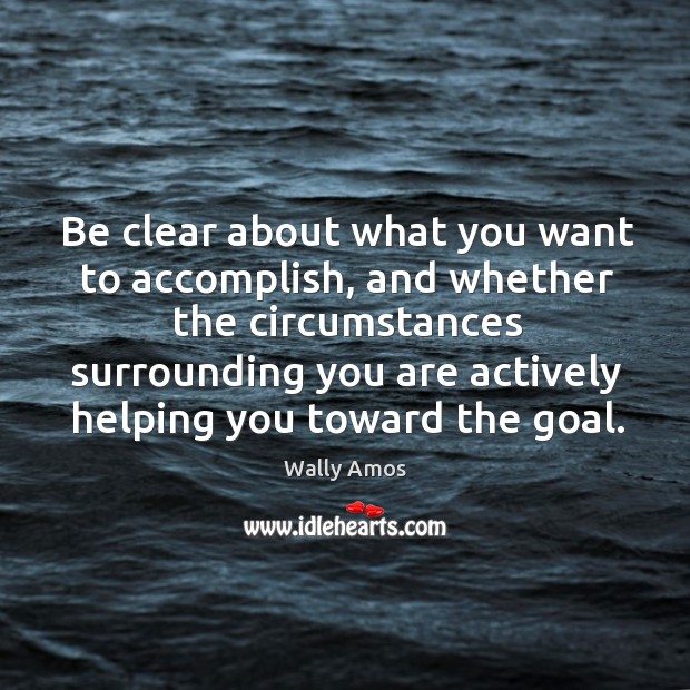 Be clear about what you want to accomplish, and whether the circumstances Image