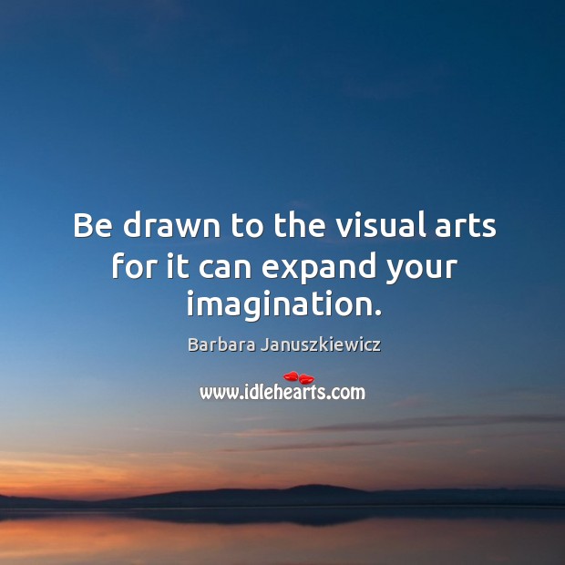 Be drawn to the visual arts for it can expand your imagination. Barbara Januszkiewicz Picture Quote