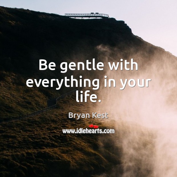 Be gentle with everything in your life. Bryan Kest Picture Quote