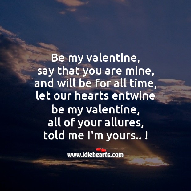 Be my valentine Valentine’s Day Messages Image