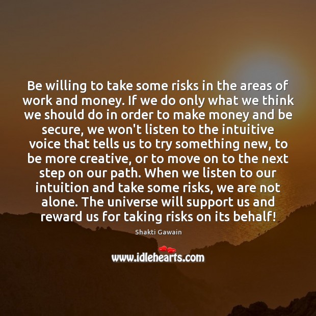 Be willing to take some risks in the areas of work and Move On Quotes Image