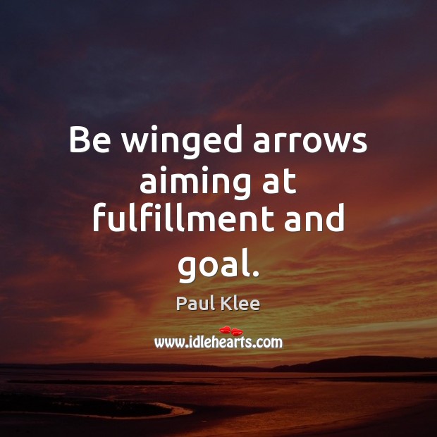 Be winged arrows aiming at fulfillment and goal. Image