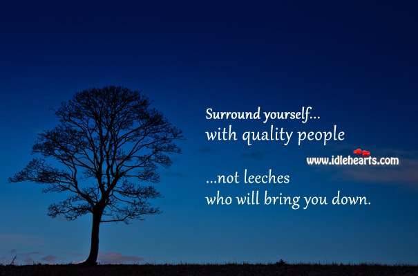 Surround yourself with quality people. Advice Quotes Image