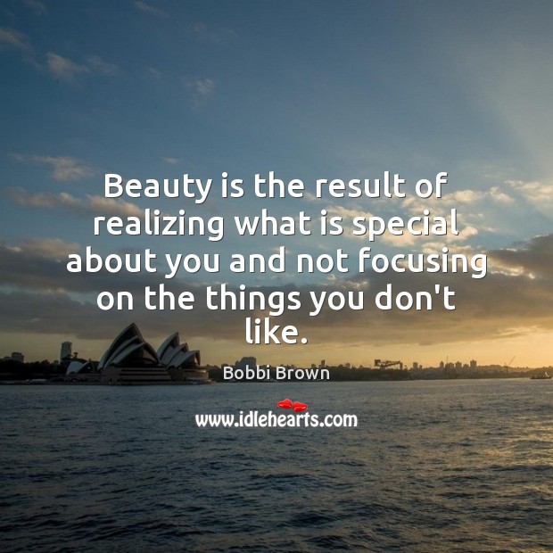 Beauty is the result of realizing what is special about you and Beauty Quotes Image