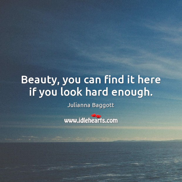 Beauty, you can find it here if you look hard enough. Julianna Baggott Picture Quote