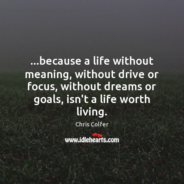 …because a life without meaning, without drive or focus, without dreams or Image
