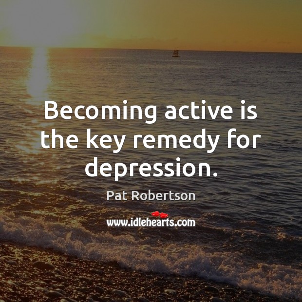 Becoming active is the key remedy for depression. Image