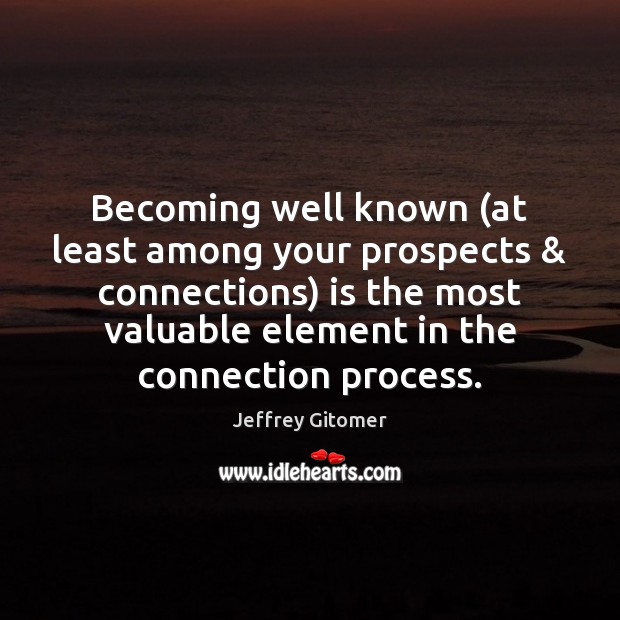 Becoming well known (at least among your prospects & connections) is the most Image